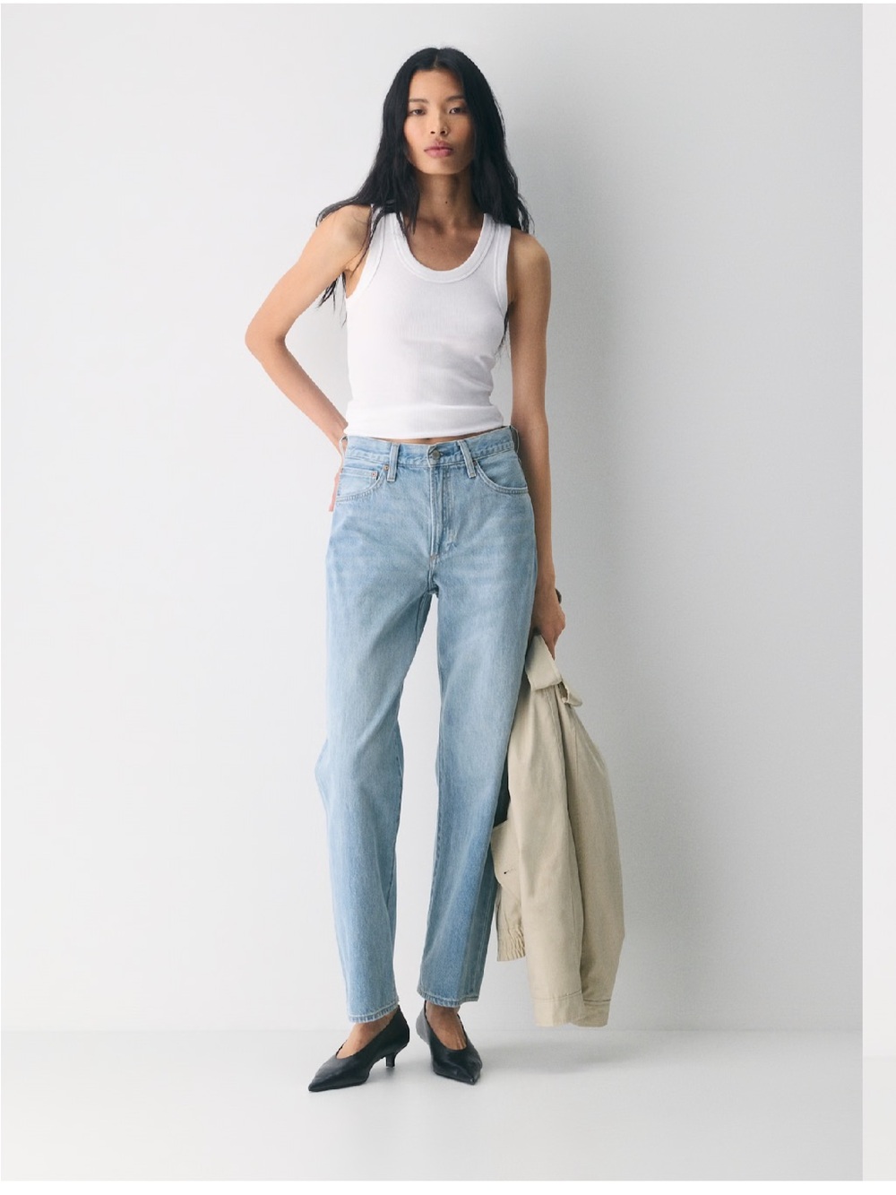 Denim Forum The '90s Marlo Hi-Rise Baggy Jean‎